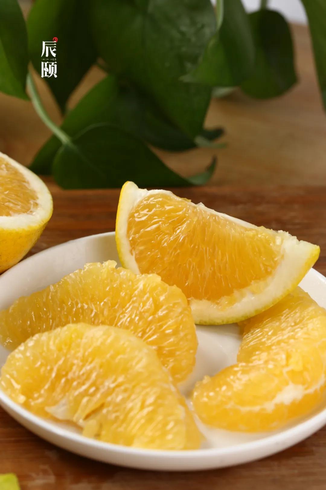 辰颐物语青皮葡萄柚果肉柔嫩多汁爽口略有香气