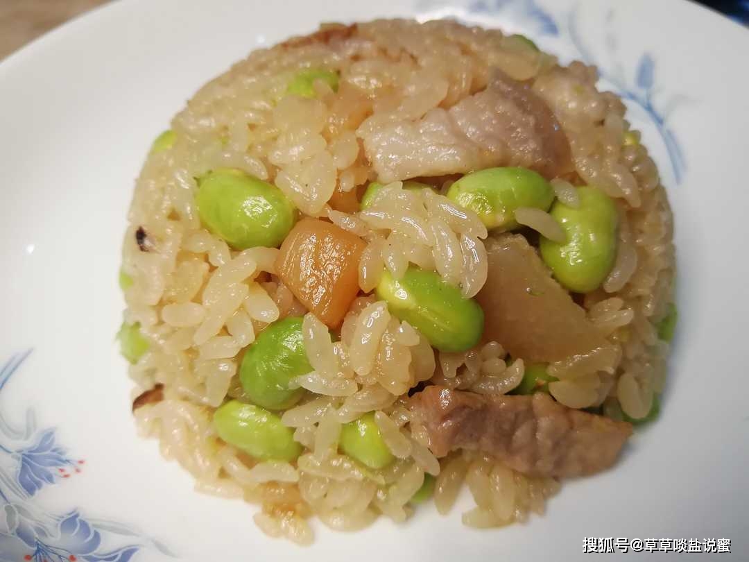 泉州鹹飯的百菜園裡怎能少得了青豆煮成的豆飯