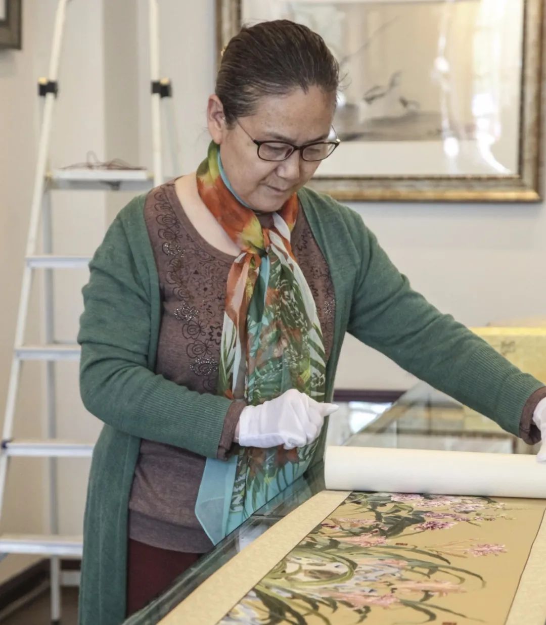 因此" 好汴绣作品要像茶一样慢慢品"