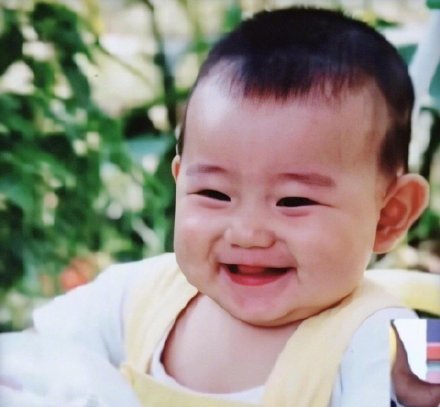 据悉,小时候这些可可爱爱的照片基本上都是爷爷拍的呢,圆圆的源源真的