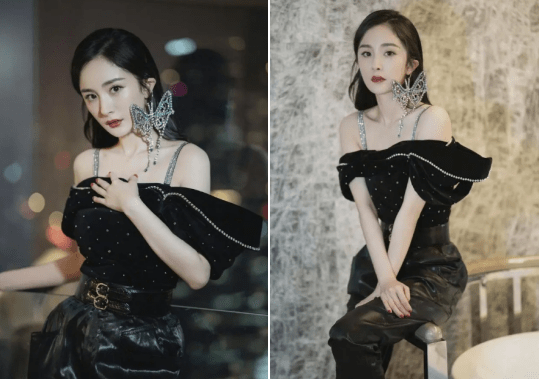 杨幂戴钻石口罩现身,颇具后时代侠女即视感