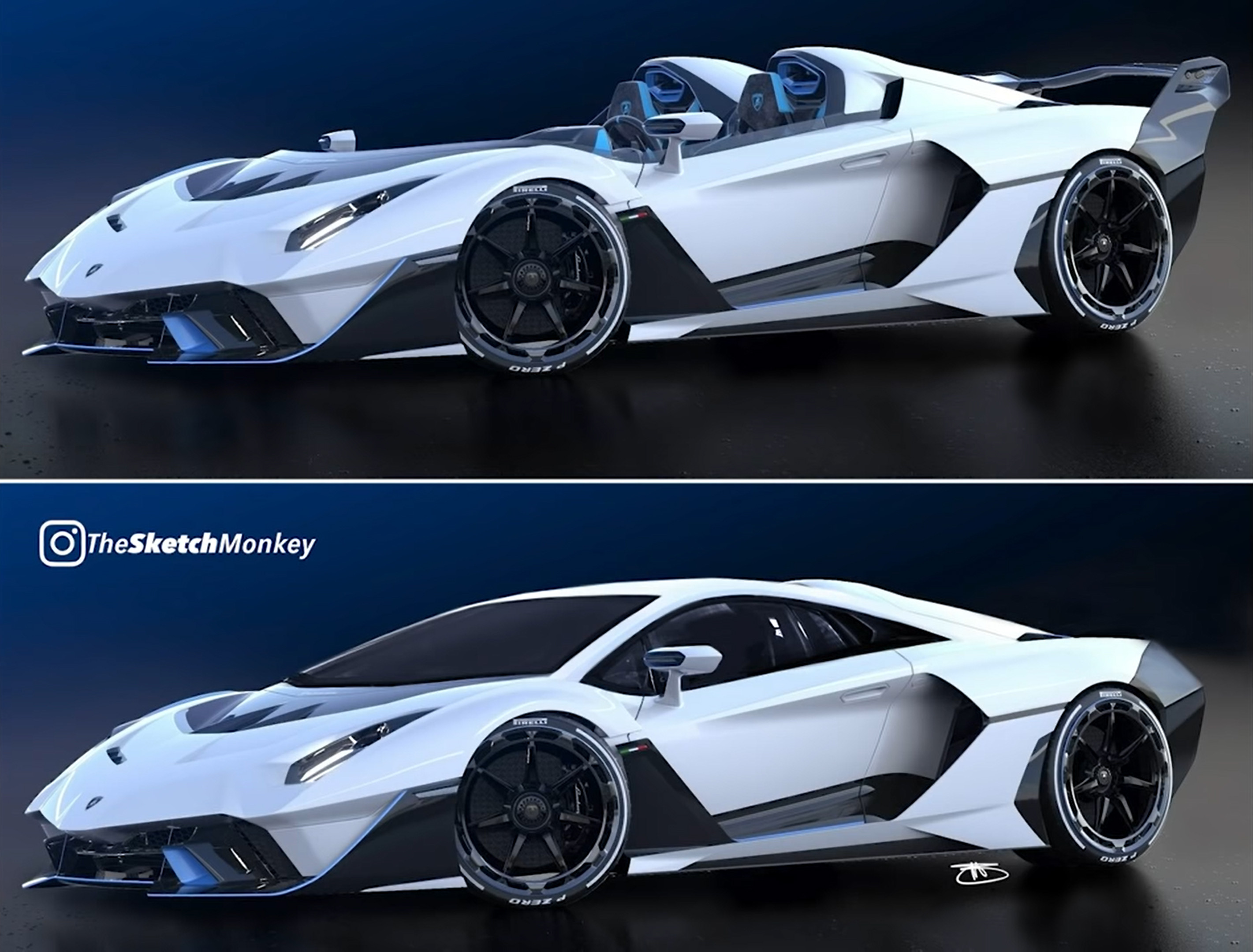 兰博基尼aventador继任车型渲染图曝光 明年亮相