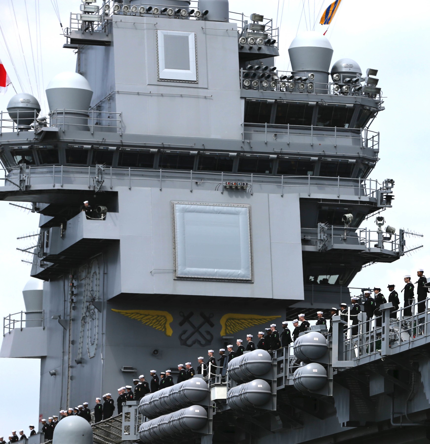 圖鑑:第三代核動力航空母艦 福特號艦島特寫_艦橋