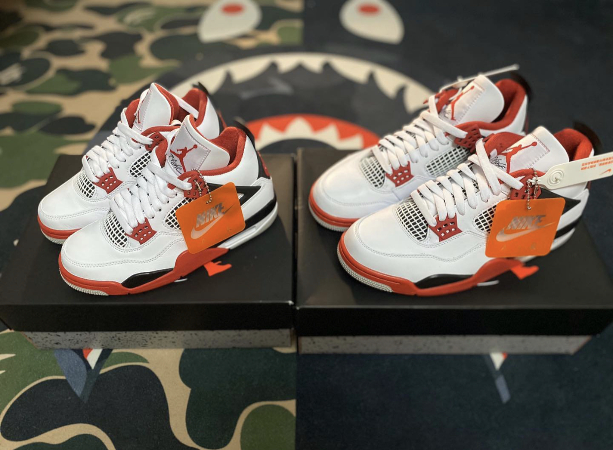 复刻air jordan 4 retro "fire red" 火焰红