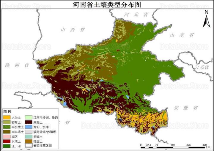 1995年各省土壤类型分布数据图汇总