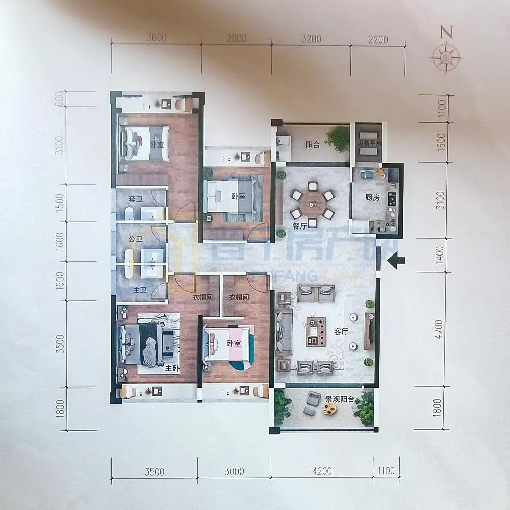 面积段为建面约 68