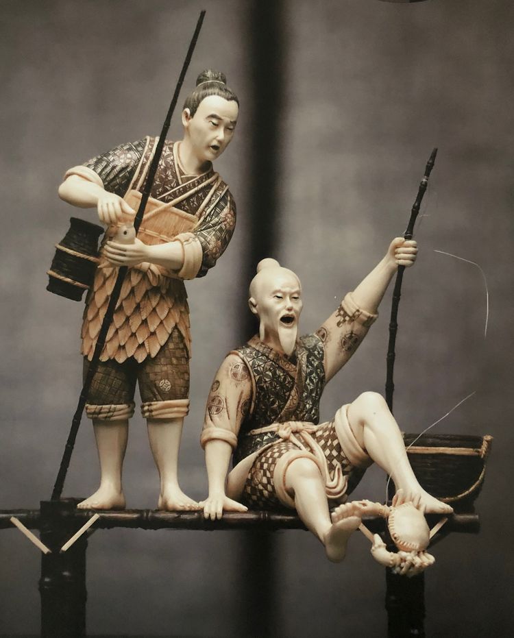 香港牙雕艺术大师朱忠盛作品_猛犸