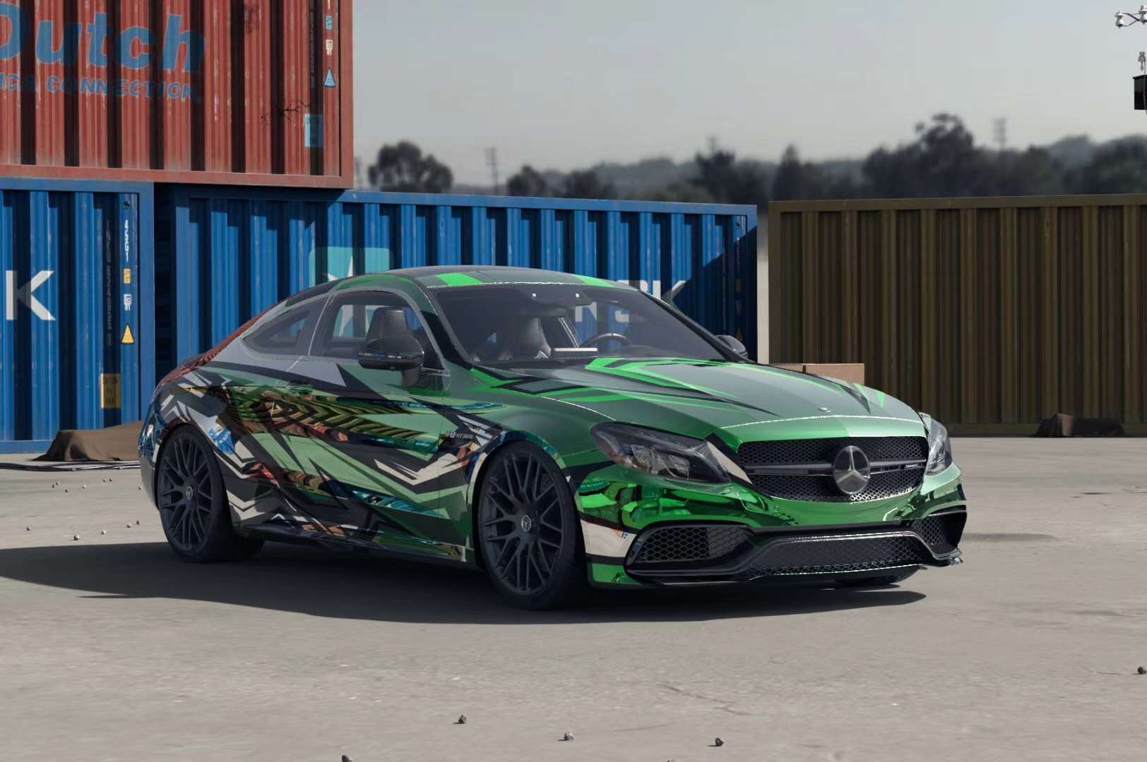 奔驰汽车改色私人定制电镀拉花系列