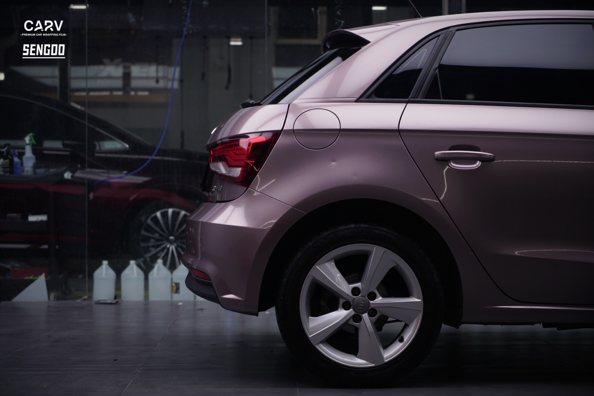 pet冰莓粉8005零橘皮超高亮好施工奥迪a1