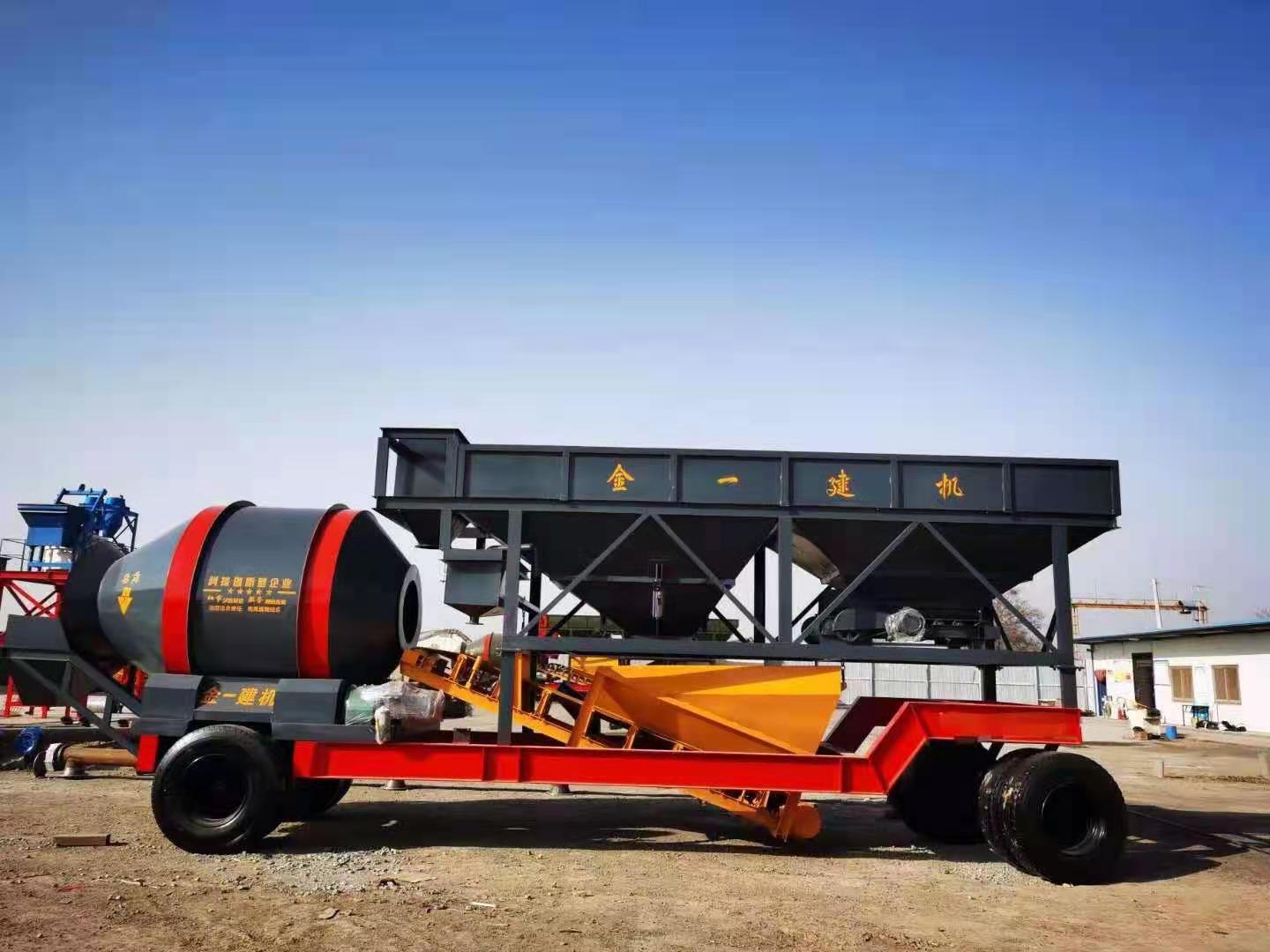 滚筒式移动混凝土搅拌站