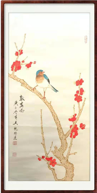 烙画传承人吴帆笔下的花中四君子,除了高洁,更多了一番风味