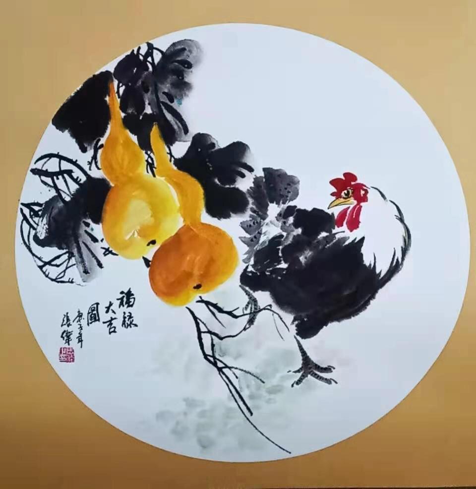 青年花鸟画家张伟艺术欣赏