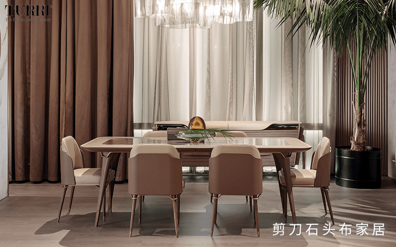 轻奢新风尚，设计感满分的进口轻奢客厅餐桌！