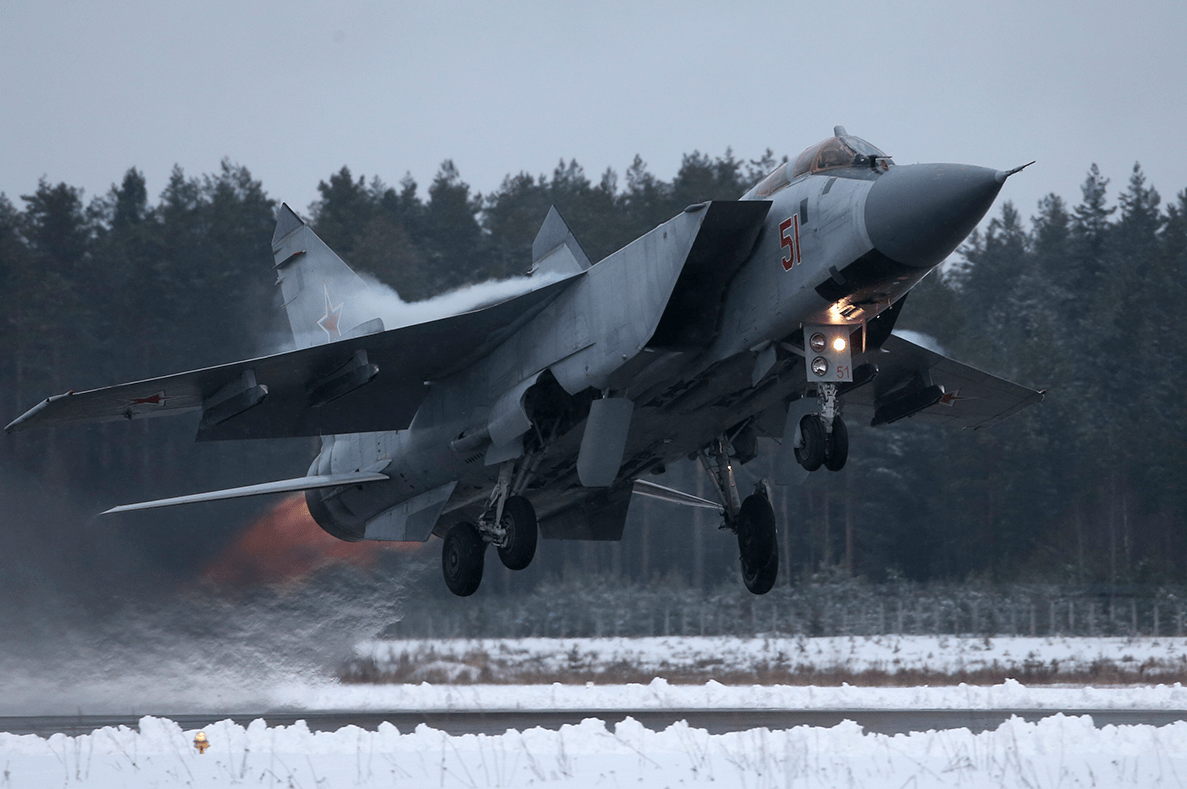 原創俄軍米格31戰機進行冬季模擬訓練錘鍊戰鬥意志