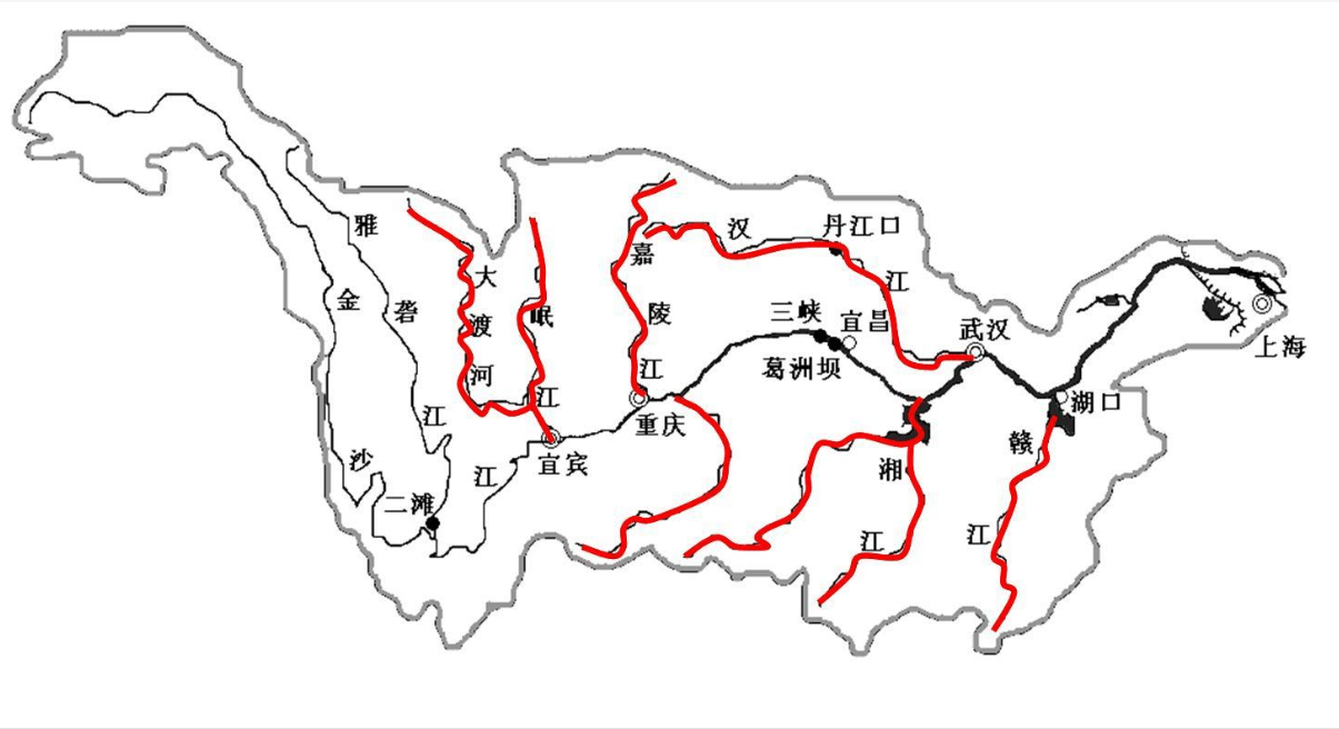 长江黄河地图简笔画图片