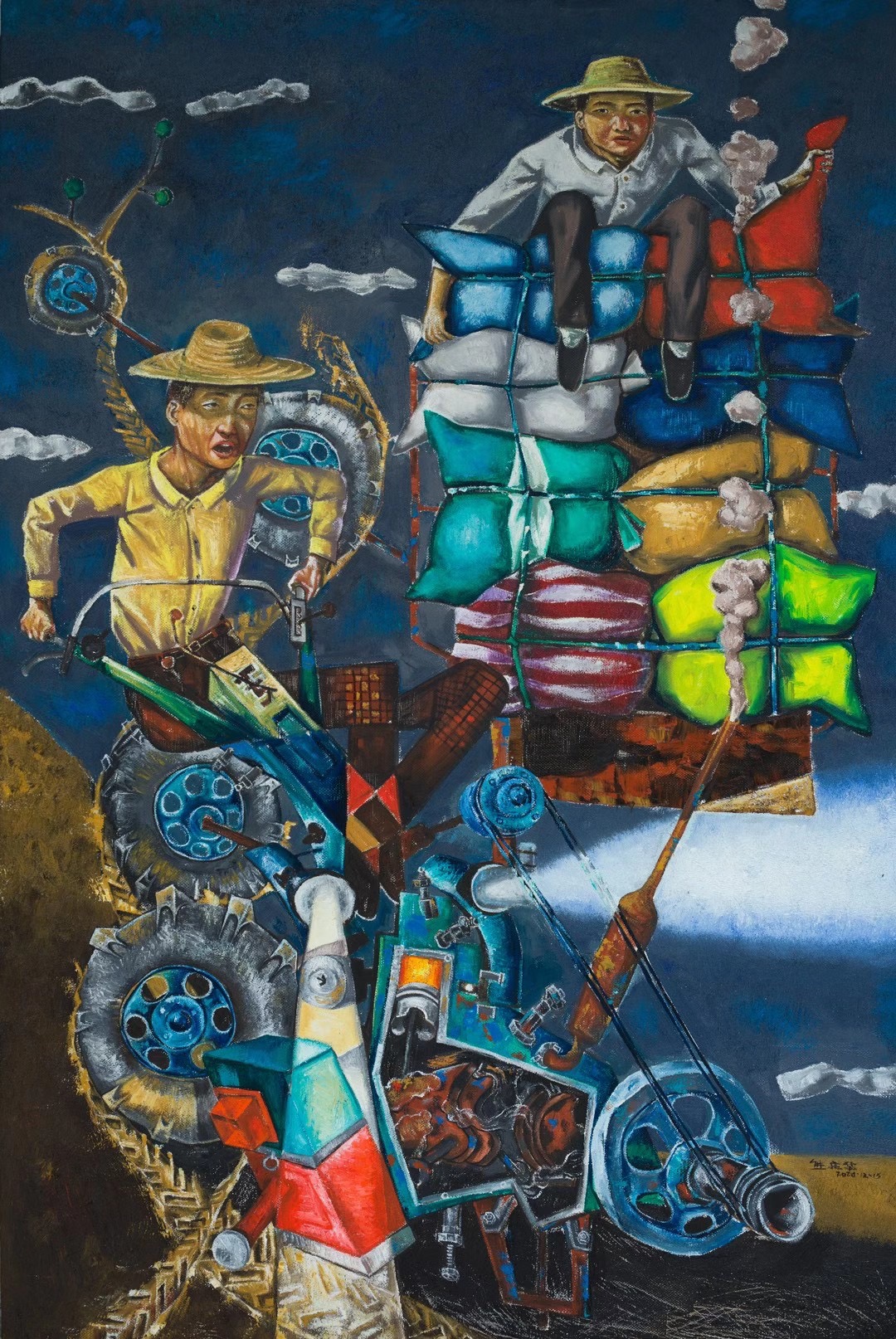 熊庆华 押车 100x150cm 油画202010月熊艺为 【清明】80x140cm 油画