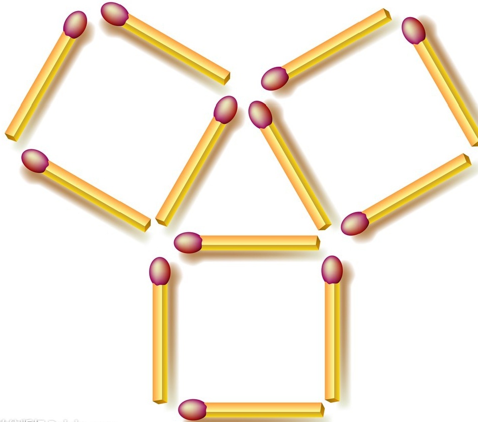 火柴怎么搭三角形_火柴人怎么画(3)