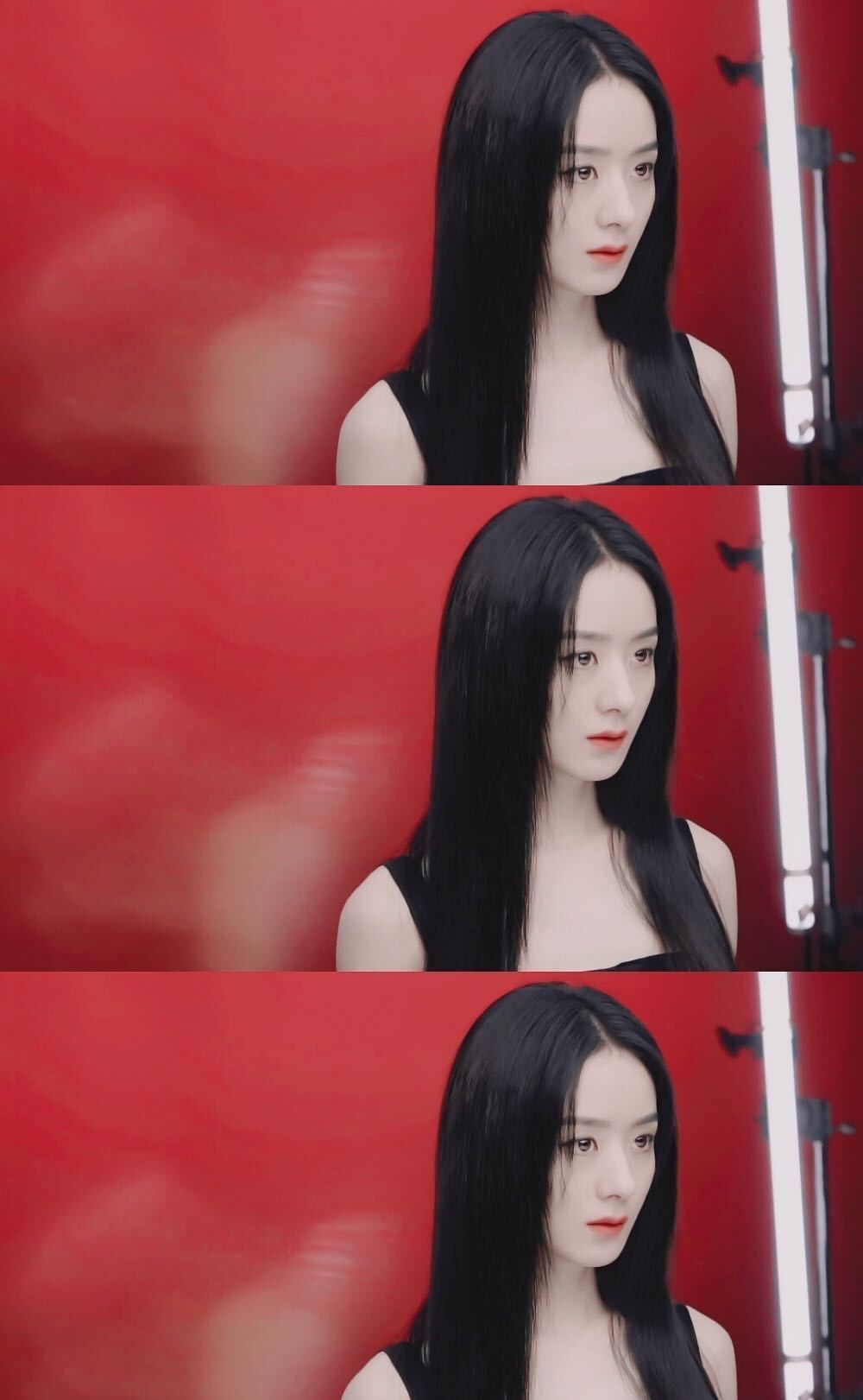 赵丽颖黑长直造型上热搜:这就是病娇美人吗?