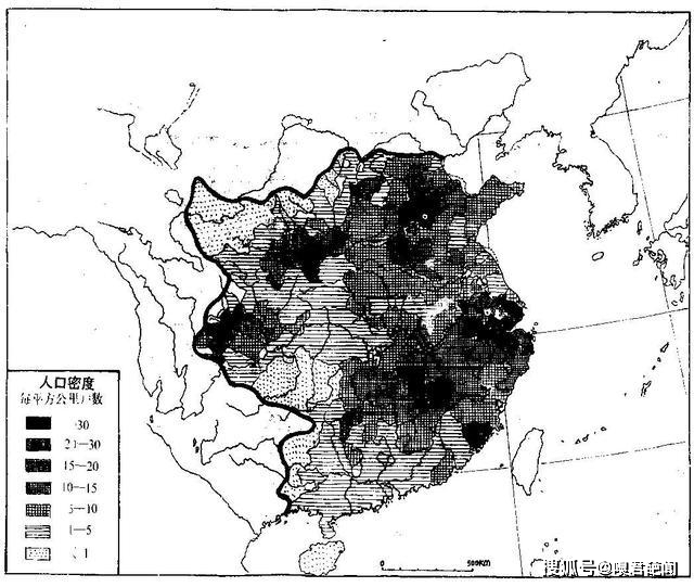 清朝中国人口_中国人口分布图