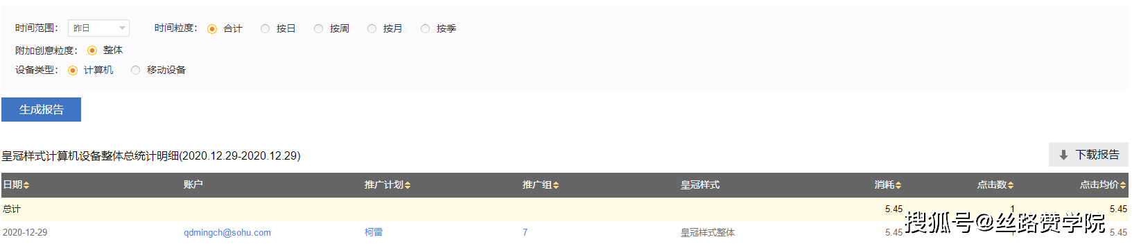 关键词|搜狗后台之数据报告详解