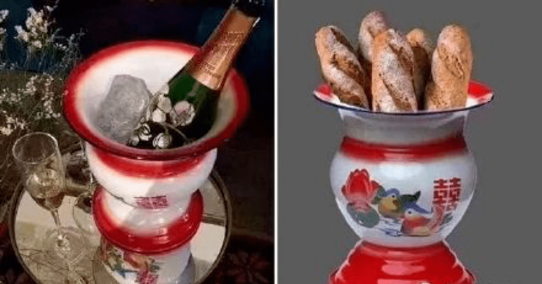 亚马逊痰盂的产品图片将外国使用场景和产品完美结合,香槟做冰桶,用法