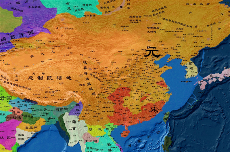 元朝时期中国的版图有多大包含了如今哪些国家和地区
