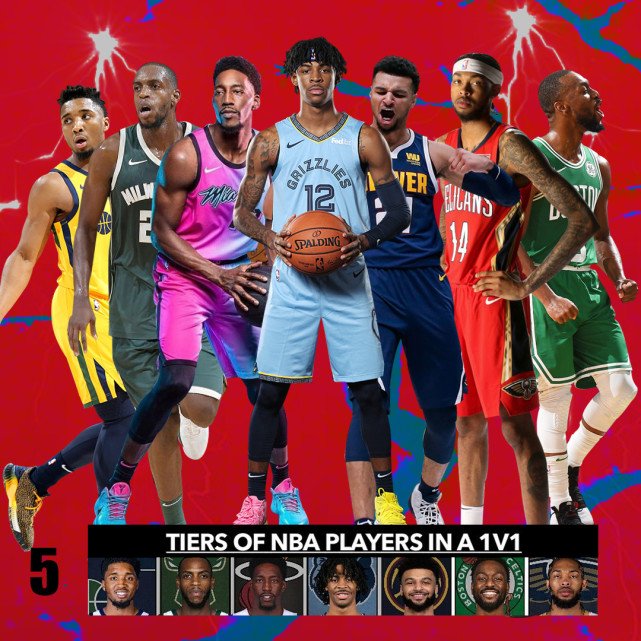 NBA34位球星单挑能力分五档，篮网三巨头登顶，库里超浓眉字母哥