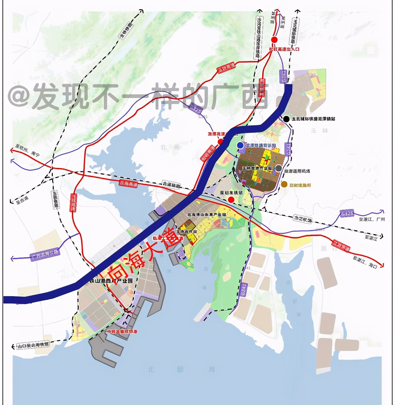 北海向海大道路线图图片