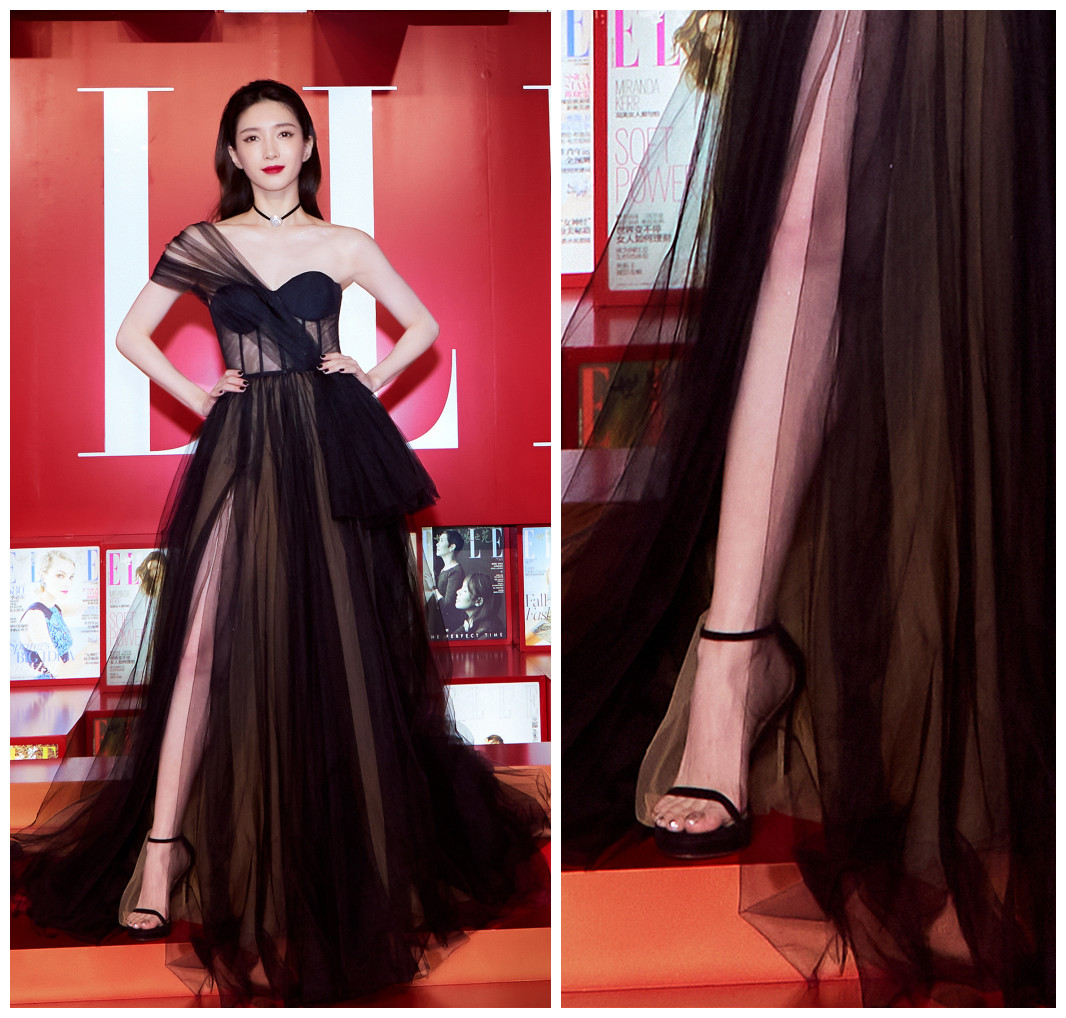 原创女明星走红毯太拼欧阳娜娜秀腿要擦粉打高光还不忘清新口气