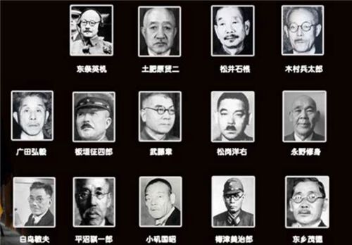 日本战犯名单图片