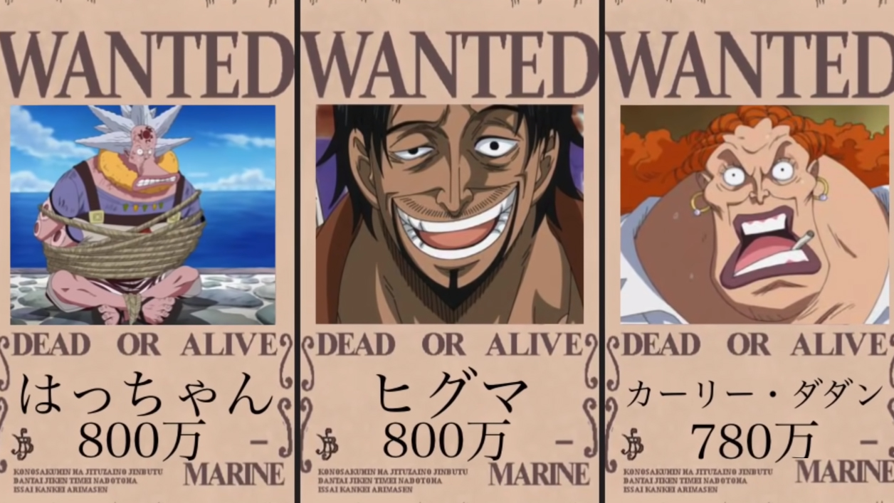 原创海贼王:悬赏金反向排名,山贼王西格都进不了前10,乔巴果然是榜首