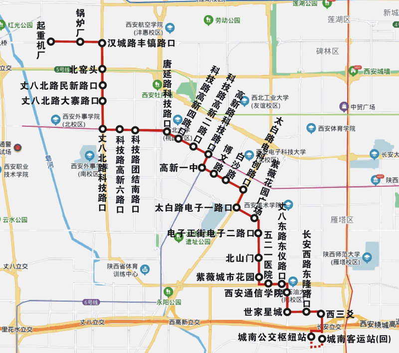 3月25日起西安这四条公交线路将调整 26日开通全运5号线,7号线