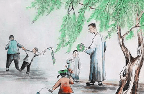 自汉朝以来,人们就逐渐形成了折柳赠别的习俗,借此互祝平安,因"柳"与"