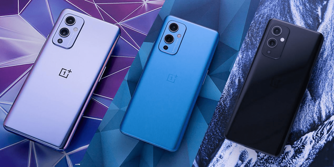 一加9采用前后玻璃材质,共有三种配色,分别是鲸蓝,黑曜,紫翼.