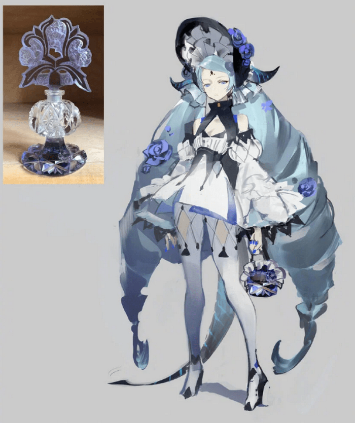 各种华丽首饰珠宝拟人化 香水瓶化身西欧骑士 创意感十足 资源班