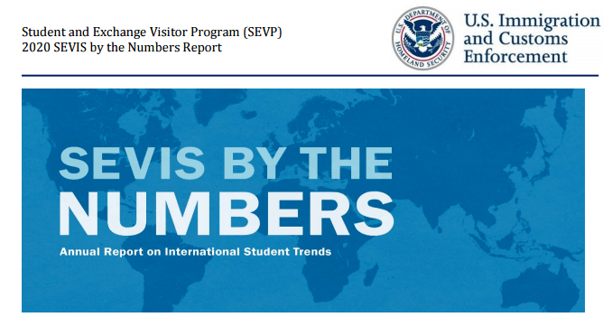美国移民和海关执法局（ICE）发布2020年在美留学生和访问学者数据