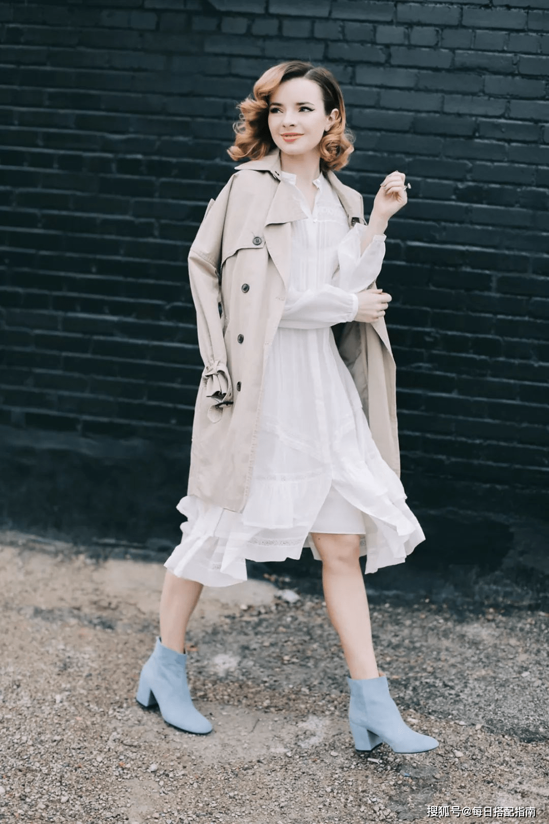 原创风衣裙子才是春天最温柔的打开方式穿出优雅女人味