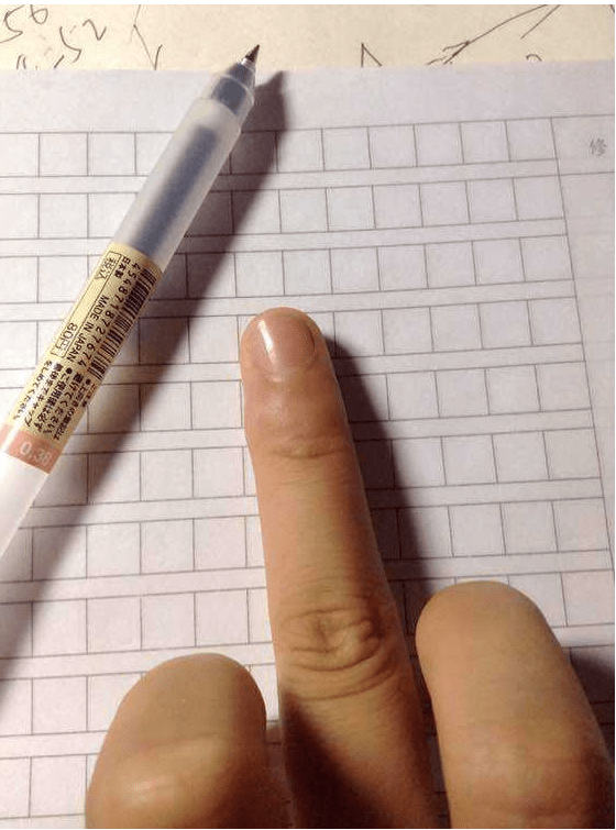 错误的握笔姿势有2个共同特点:第一是运笔不灵活,同时下笔过重或者过