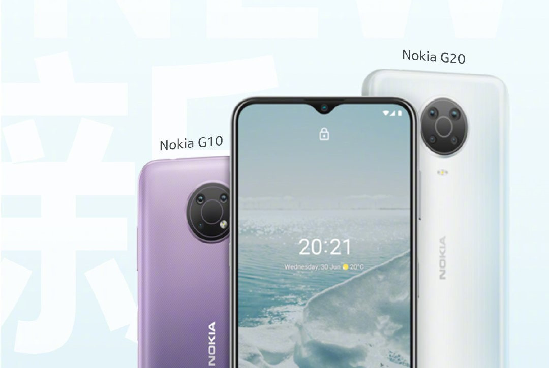 其中诺基亚 x10 和 x20 正面为居中打孔屏,背部圆形摄像头模组设计