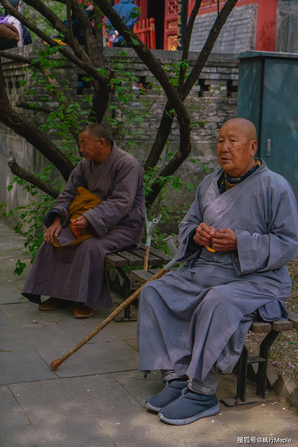 参观心得寺内有很多僧人,在这里学习生活