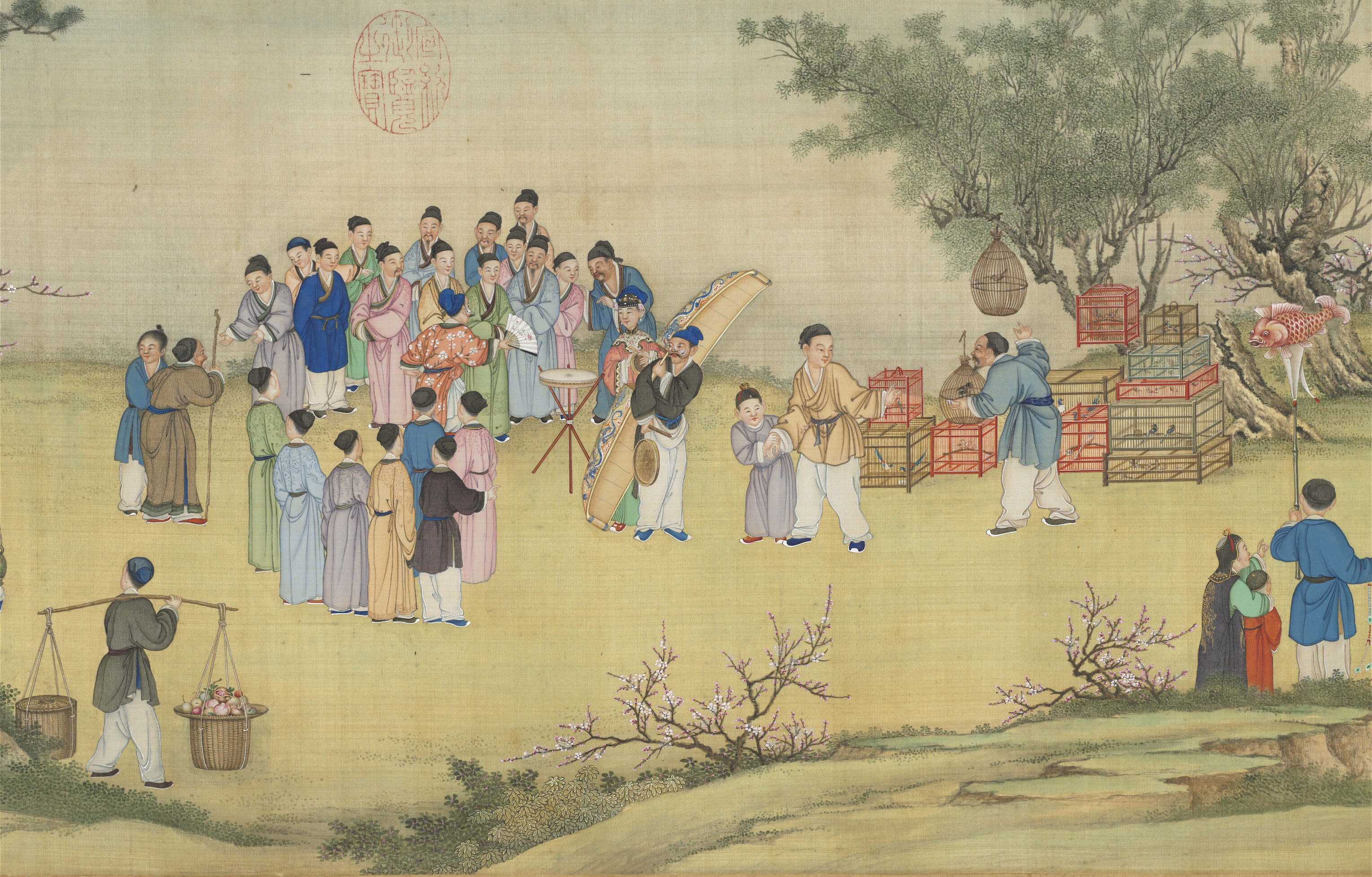 国宝李嵩《市担婴戏》亮相!台北故宫用15幅货郎图展现古代移动杂货店