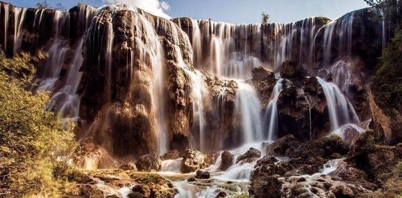 中国最美宽瀑，九寨沟之诺日朗群海瀑布、镜海、珍珠滩瀑布！