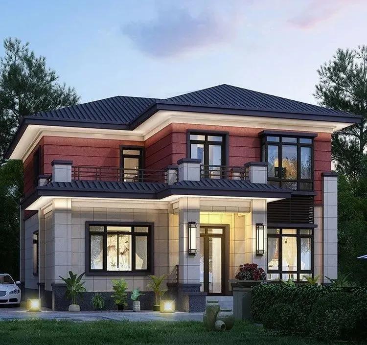 有一种乡村振兴叫留住乡愁八套装配式钢结构乡村别墅设计图送给您