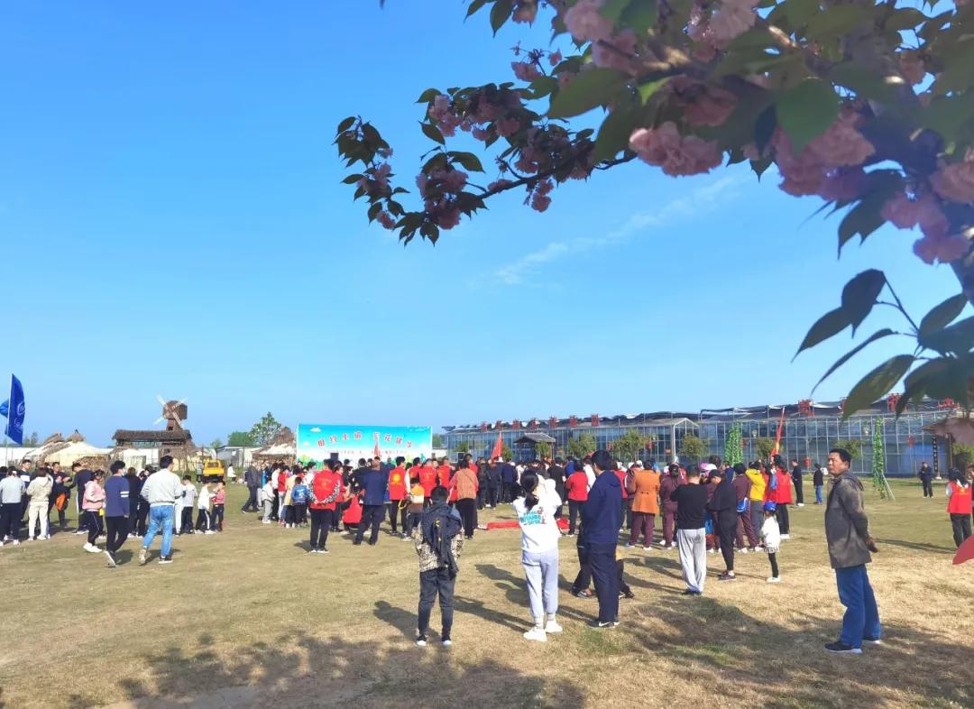 "相约小镇,赏花健步"大型健步走活动在美丽的平舆蓝天芝麻小镇小镇拉