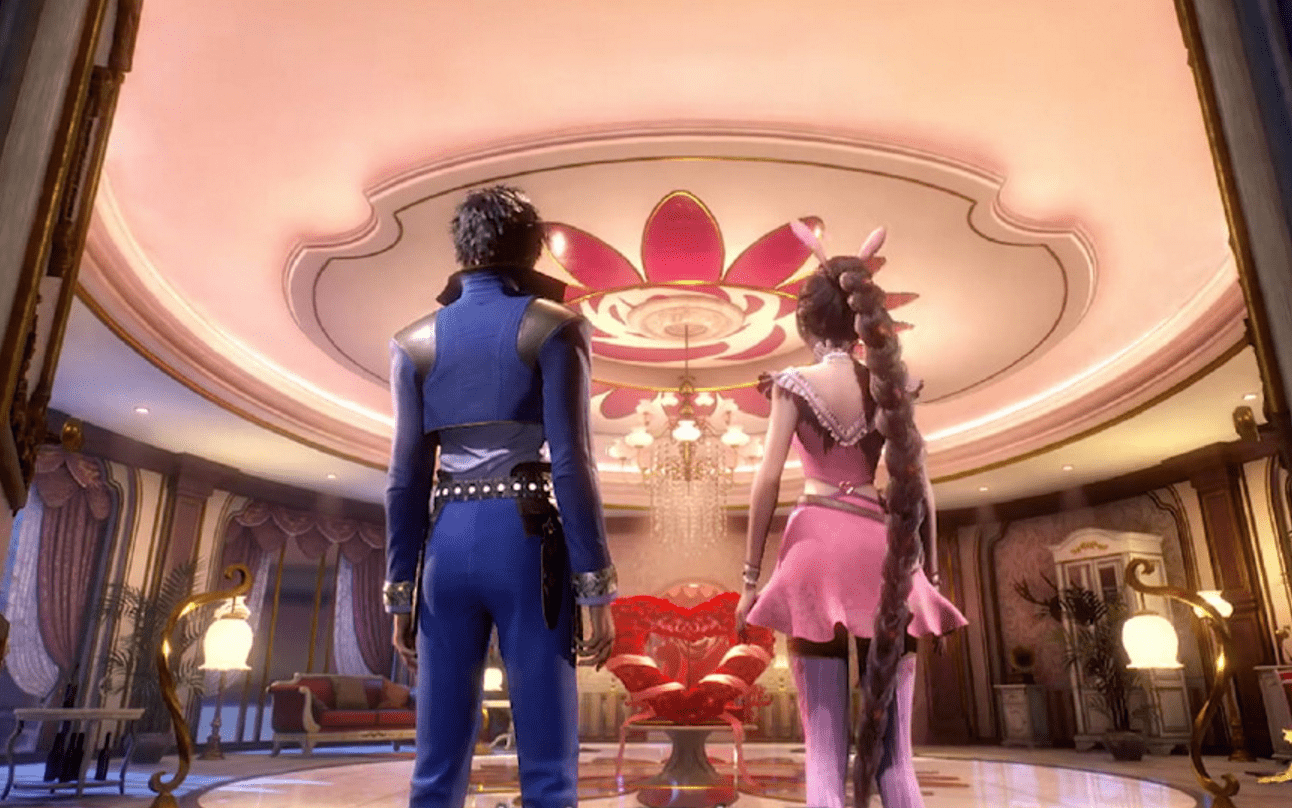 豪华的装饰,心型玫瑰花环让诺丁城长大的唐三,小舞目瞪口呆.