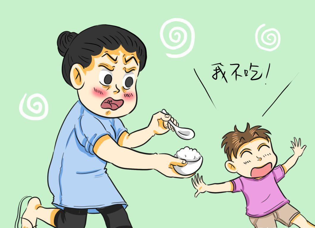 吃饭不好好吃要家长喂,饭不合胃口就不吃,喜欢用筷子敲碗,吃饭总喜欢