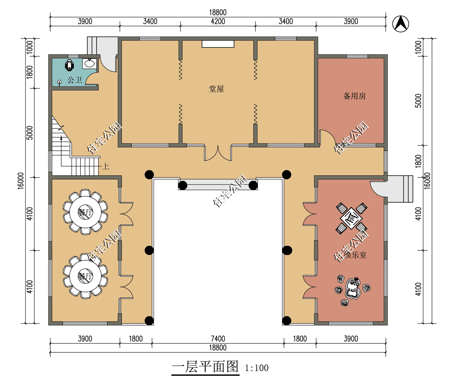 南宅子正房的房屋简图图片