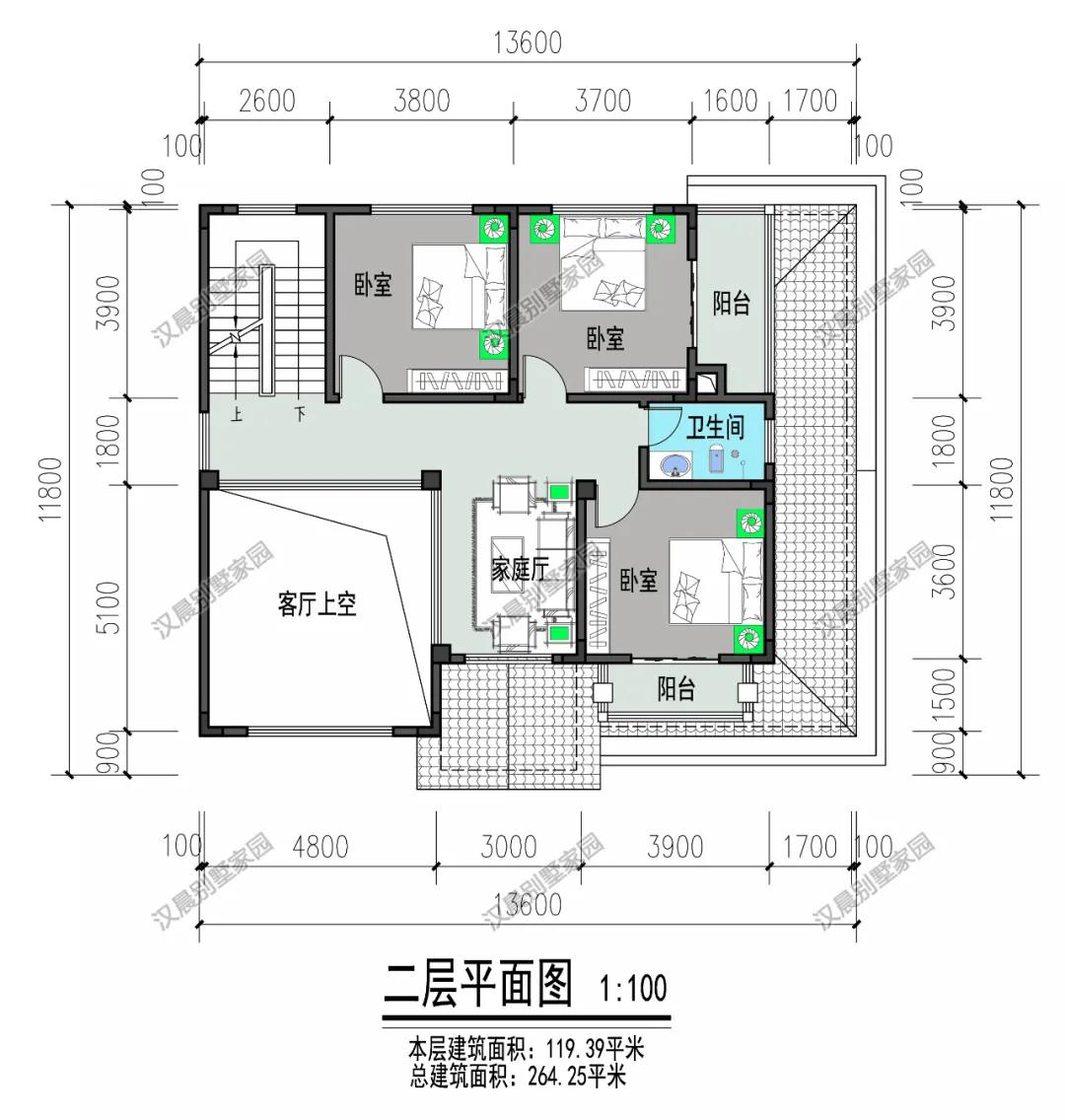 農村自建房兩層更實用面寬14米帶入戶連廊看不一樣的美式別墅