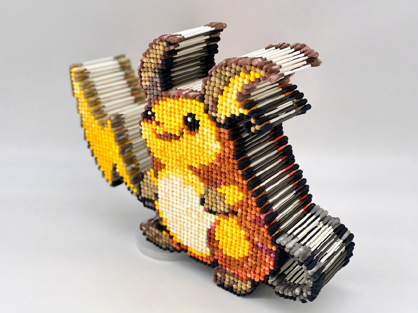 用棉签画出精灵宝可梦自带3d立体效果完美还原童年像素风