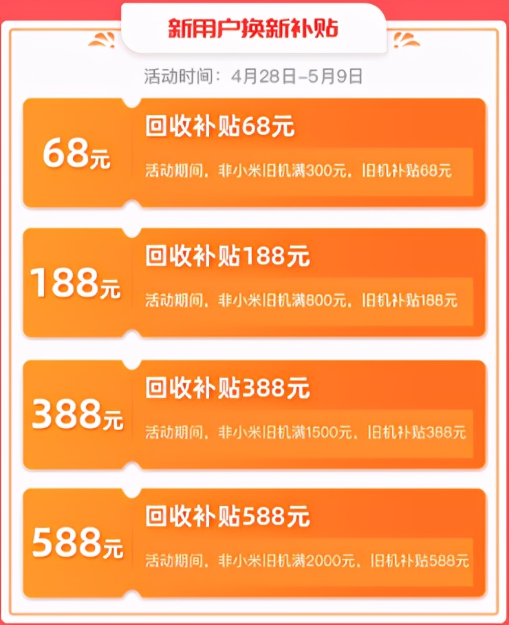 Pro|闪回收活动︳新用户最高享588换新补贴，小米2021出行季活动来啦